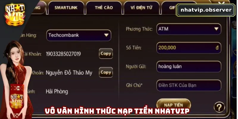 Nạp Tiền Nhatvip - Khám Phá Các Phương Thức Tiện Lợi Nhất 2 Vô vàn hình thức nạp tiền tại Nhatvip cung cấp cho người chơi